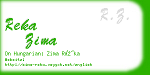 reka zima business card